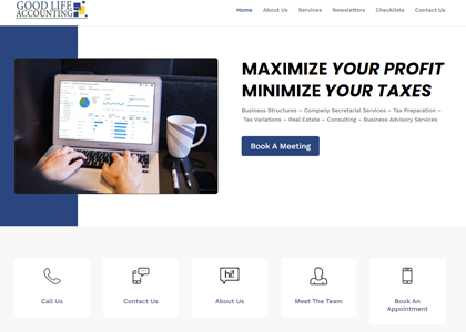 Good Life Accounting PSQ Website Screenshot